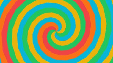 canlı spiral tasarım turuncu, mavi, yeşil ve sarı renkli kıvrımlı görsel cazibe için