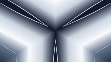 Modern minimalist tasarım konseptinde ince ışık yansımaları ve geometrik şekillere sahip fütürist koyu soyut arkaplan