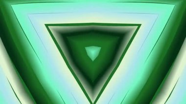 katmanlı geometrik şekilleri içeren yeşil soyut dijital sanat gradyan etkileri ve simetrik tasarım elementleri