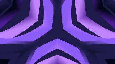 Yaratıcı ilham ve arkaplan tasarımı için kaleydoskop desen simetrisi ve canlı renkler içeren soyut mor dijital sanat