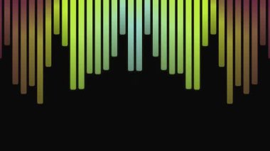 Siyah arkaplan üzerinde renkli dikey çizgiler dinamik gradyan etkisi oluşturur, modern sanatsal dijital illüstrasyon ve grafik tasarım kullanımı için mükemmeldir.