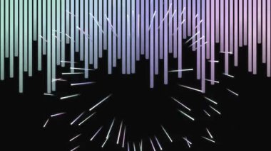 Ses teknolojisini ve multimedya başarısını temsil eden siyah arkaplan üzerinde dinamik soyut elementlerle canlı gradyan ses dalgası görselleştirmesi.