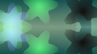 Yumuşak yeşil ve mavi soyut çiçekler, eğimli arka plan, modern tasarım için sakin ve rahatlatıcı bir görsel etki yaratıyor..