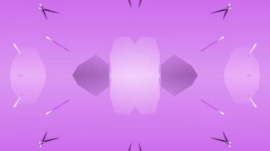 Mor kaleydoskop deseni, simetrik şekiller ve ışıltılı ışık dijital sanat ilhamı için canlı ve dinamik bir görsel etki yaratıyor..