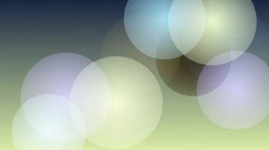 Mavi yeşil sarı gradyan üzerinde şeffaf küre topları parlıyor. yumuşak, yuvarlak, renkli şekiller ağ ya da duvar kağıdı kullanımı için rahatlatıcı bir soyut tasarım oluşturur.