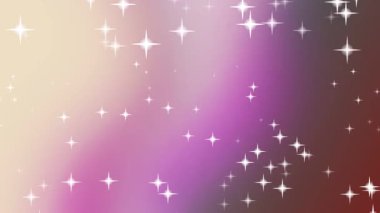 Beyaz ışıltı ve yıldızlarla süslenmiş yumuşak pastel gradyan, çeşitli tasarım uygulamaları ve yaratıcı projeler için mükemmel büyülü ve rüya gibi bir atmosfer yaratıyor..