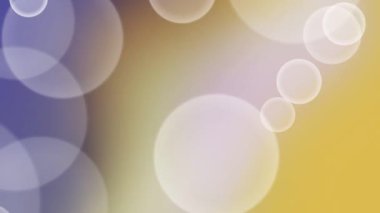 Bokeh ışık efektleri, sarı ve mavi eğimli arka plan, soyut bulanık daire şekilleri ve görsel çekici tasarımlar yaratıyor. Yumuşak ve sanatsal ifade.