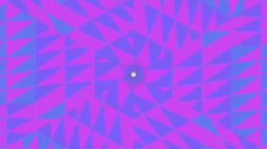 Kaleydoskop etkisine sahip renkli geometrik desen, pembe ve mavi renkler, optik illüzyon ve dinamik görsel efekt.