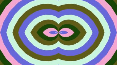 Özmerkezli daireler ve pastel renklerde katmanlı şekiller içeren soyut geometrik desenler, modern dijital sanat eserlerinde sanatsal ifade ve görsel uyumu teşvik eder..