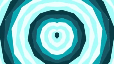 Eşmerkezli daireler, merkezinde bir kalp olan büyüleyici bir desen oluşturuyor. Mavi ve beyaz tonlarını sergiliyor..