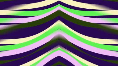 Soyut sanatın dinamik bir görüntüsünü oluşturmak için birbirine karışan mor, yeşil ve krem rengi renkli dalgalı desenler..