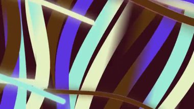 Koyu arkaplanda mavi ve sarı tonlarda parlak dalgalı çizgiler, neon ışıklı efektler, dinamik modern sanat yaratıyor..