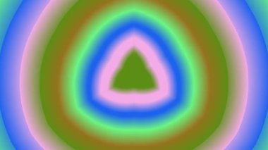 Girdap desenleri içeren renkli soyut sanat ve yeşil ve mavi renkli bir kaleydoskop içinde büyüleyici görsel efektler..