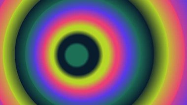 Renkli eş merkezli daireler, gradyan etkiye sahip dijital duvar kağıdı ve arka planlar için büyüleyici ve dinamik bir soyut sanat tasarımı yaratıyor.