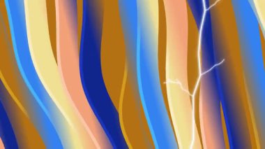 Mavi, turuncu ve sarı tonlarda renkli dalgalı çizgiler canlı ve dinamik bir görsel model oluşturur..