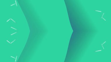 Dinamik şekiller ve beyaz çizgi elementlerinin yer aldığı modern yeşil soyut arkaplan, yaratıcı dijital medya projeleri ve sunumları için mükemmel.