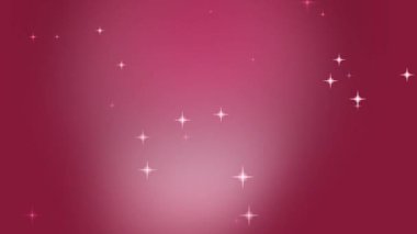 Pembe arka planda parlak yıldızlar ve ışıltı var. Kutlama ve dekorasyon amaçlı büyülü festival atmosferi yaratmak için mükemmel..