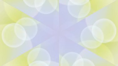Yumuşak, bulanık pastel sarısı ve beyaz, soyut geometrik şekiller ve bokeh ışıkları. Sakin bir arka plan ve sakin bir görsel efekt..