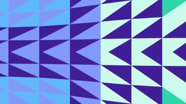 Dijital arkaplan ve yaratıcı ilham için modern soyut bir tasarım içinde mavi ve mor üçgenler içeren canlı geometrik desen.