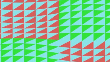 Kırmızı yeşil ve mavi renkli üçgen şekilli renkli geometrik desen sanatsal ifade için görsel olarak çekici ve modern bir tasarım yaratıyor..