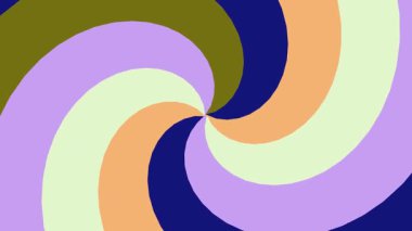 Mavi, turuncu, mor ve yeşil tonlarda dönen spiral şekiller dinamik bir görsel kimlik elementi oluşturur..