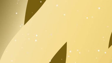 Koyu kahverengi yaprakları ve dağınık beyaz noktaları olan yumuşak altın arkaplan, lüks ve zarif bir görsel etki yaratıyor..