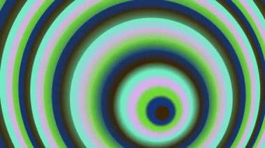 Renkli eşmerkezli daireler, mavi ve yeşil renklerle büyüleyici bir soyut desen oluşturarak optik bir illüzyon etkisi yaratıyor..