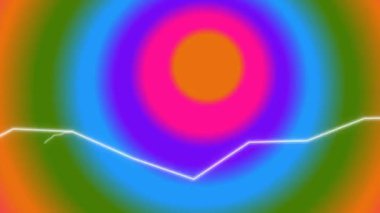 Bulanık kenarları ve gradyan etkisi olan renkli eşmerkezli çemberler yaratıcı tasarım projeleri için canlı ve soyut bir sanat eseri yaratıyor..