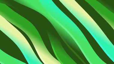 Yeşil dalgalı çizgiler pürüzsüz akıyor, dinamik ve akışkan soyut bir tasarım yaratıyor modern grafik sanatı ve arka planlar için mükemmel.