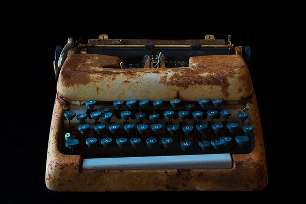 Machine à écrire, en attente d'inspiration. Vintage rouillé machine à écrire Ma — Photo