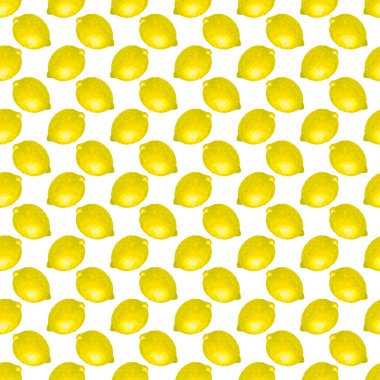 Sorunsuz kumaş. Parlak beyaz arka plan üzerinde izole limon. Vektör. Düşük Poli üçgen tarzı illüstrasyon.