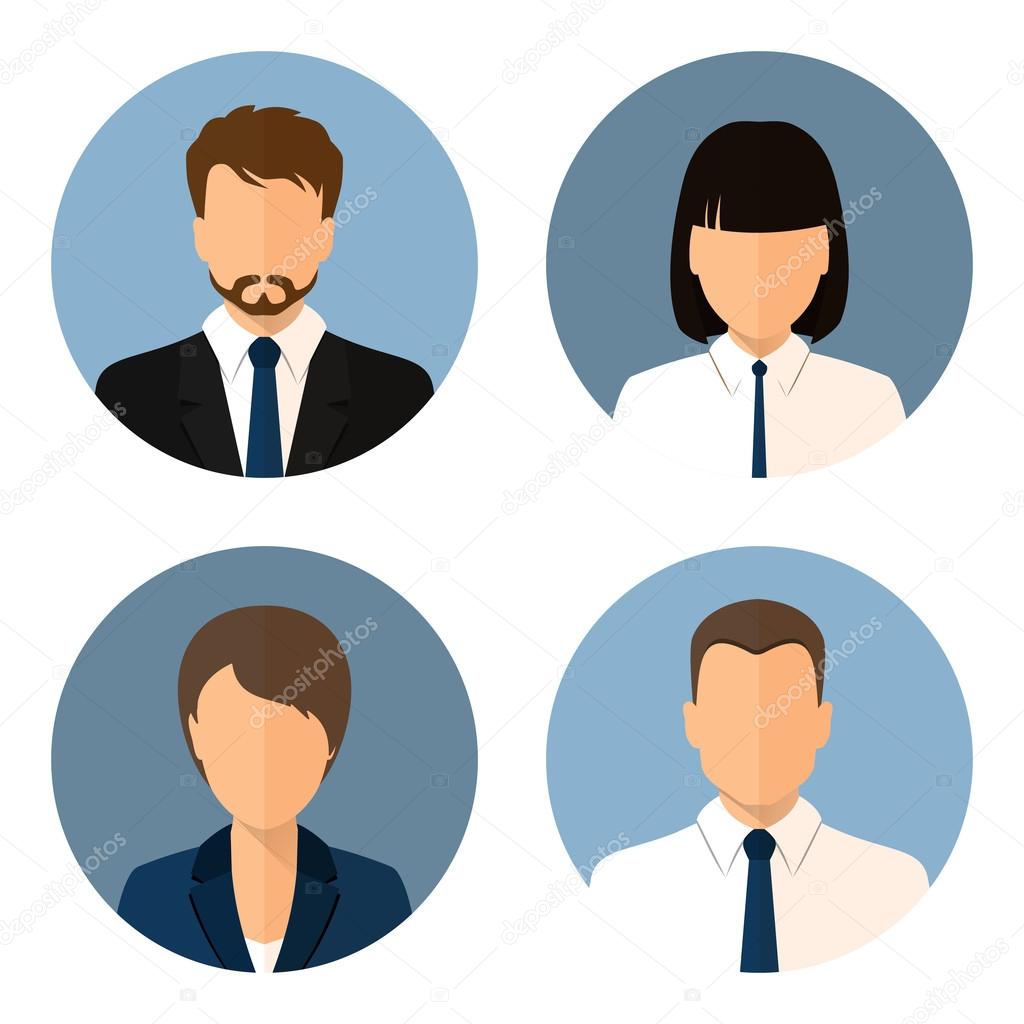 Premium Vector  People avatar business person icon vector illustration  flat design