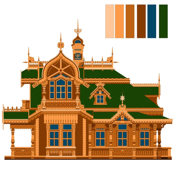 Old house rus vector — Stock Illustration Old house rus vector Royalty Free Stock Vectors