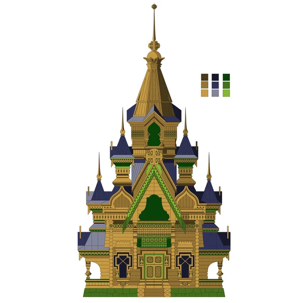 Old wooden russian house — Stock Illustration Old wooden russian house Royalty Free Stock Vectors