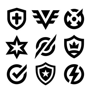 Modern Oyun Markası Kimliği için Siyah ve Beyaz Esports Logo Vektörü