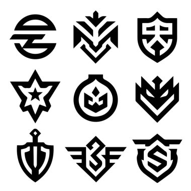 Özel Esports Logosu Tournaments Takımı için Siyah Beyaz Vektör Tasarımı