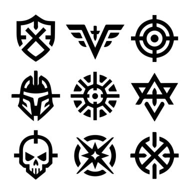 Minimal Monochrome Gaming Logo Vector Perfect For Esports Jersey Print