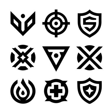 Professional Esports Team Logo Monochrome Vector For Stream Graphics