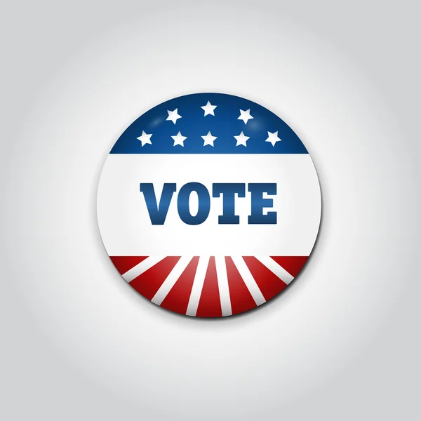 Voto do distintivo. Eleição presidencial dos EUA em 2016 — Vetor de Stock