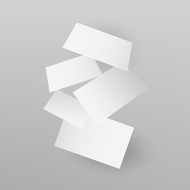 Düşen gerçekçi kartvizit şablonu. Vektör çizim