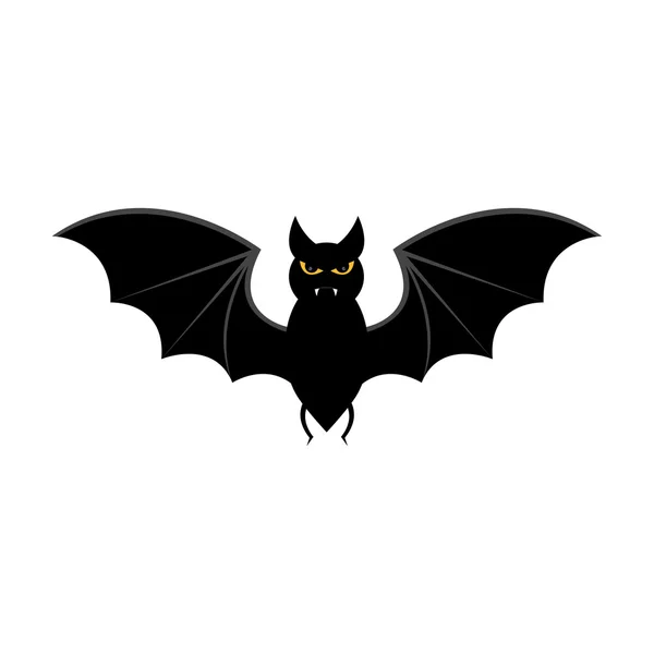 Halloween flyga bat isolerad på vit bakgrund — Stock vektor