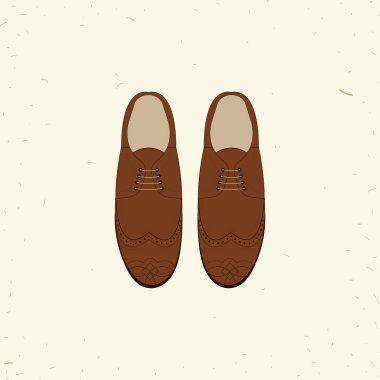 Erkek moda ayakkabıları ile vektör çizim.