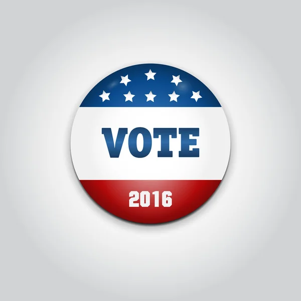 Odznak hlasování. Nás prezidentské volby — Stockový vektor