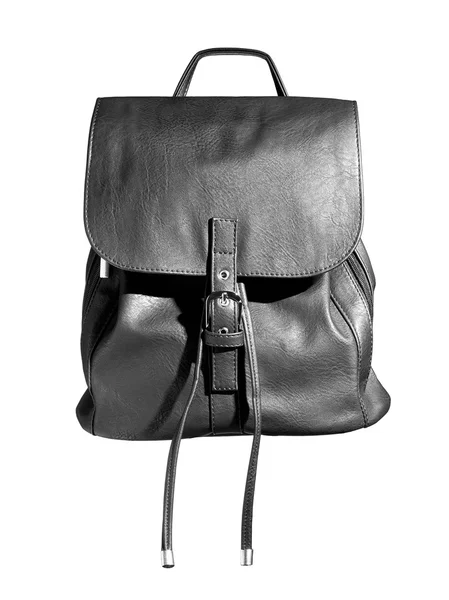 Black backpack on white background — Stock Photo, Image
