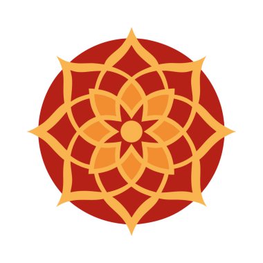 Kutsal Uyum Lotus Mandala Siluet Vektörü