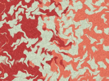 Kırmızı ve açık yeşil renkli soyut bir tablo..