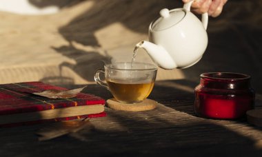 çay, sonbahar, sıcak, sıcak, sıcak içecek, bir fincan kahve ve bir kadın