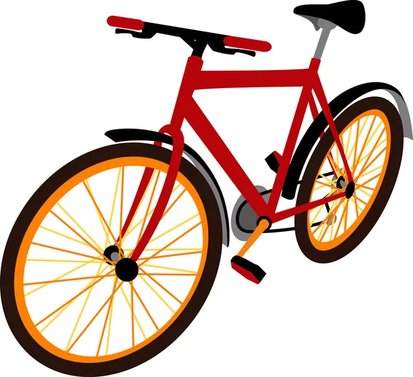 Bicicleta deportiva roja — Vector de stock