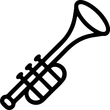 Şeffaf PNG Biçiminde Zarif Minimalist Tasarımlı Klasik Trompet Simgesi Simgesi