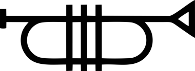 Şeffaf PNG Biçiminde Zarif Minimalist Tasarımlı Klasik Trompet Simgesi Simgesi